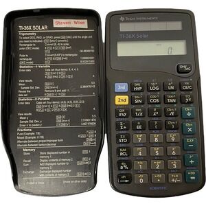Texas Instruments TI- 36X Solar Calculator with Cover  Black